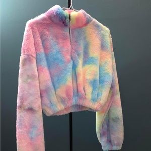 Crop sweatshirt zip up